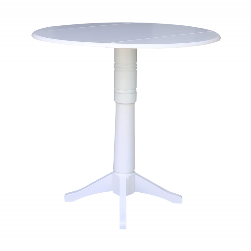 42 In Round Pedestal Bar Height Table with 2 Bar Height Stools