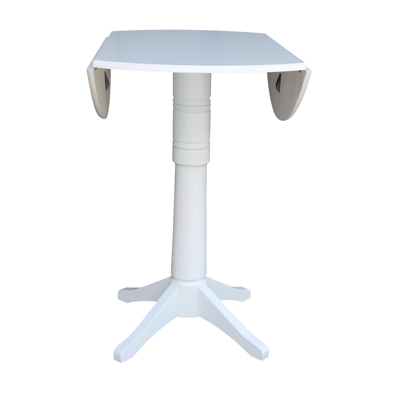42 In Round Pedestal Bar Height Table with 2 Bar Height Stools
