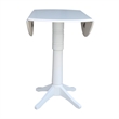 42 In Round Pedestal Bar Height Table with 2 Bar Height Stools