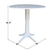 42 In Round Pedestal Bar Height Table with 2 Bar Height Stools