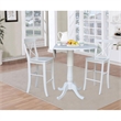 42 In Round Pedestal Bar Height Table with 2 Bar Height Stools