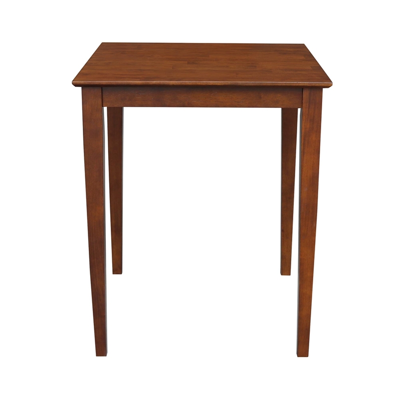 30x30 Counter Height Dining Table with 2 Counter Height Stools in Espresso
