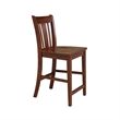 30x30 Counter Height Dining Table with 2 Counter Height Stools in Espresso