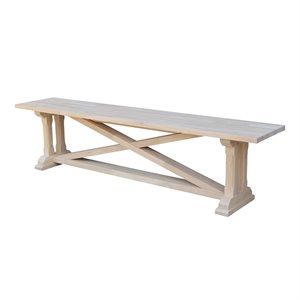 International Concepts Alexa Bench  Unfinished