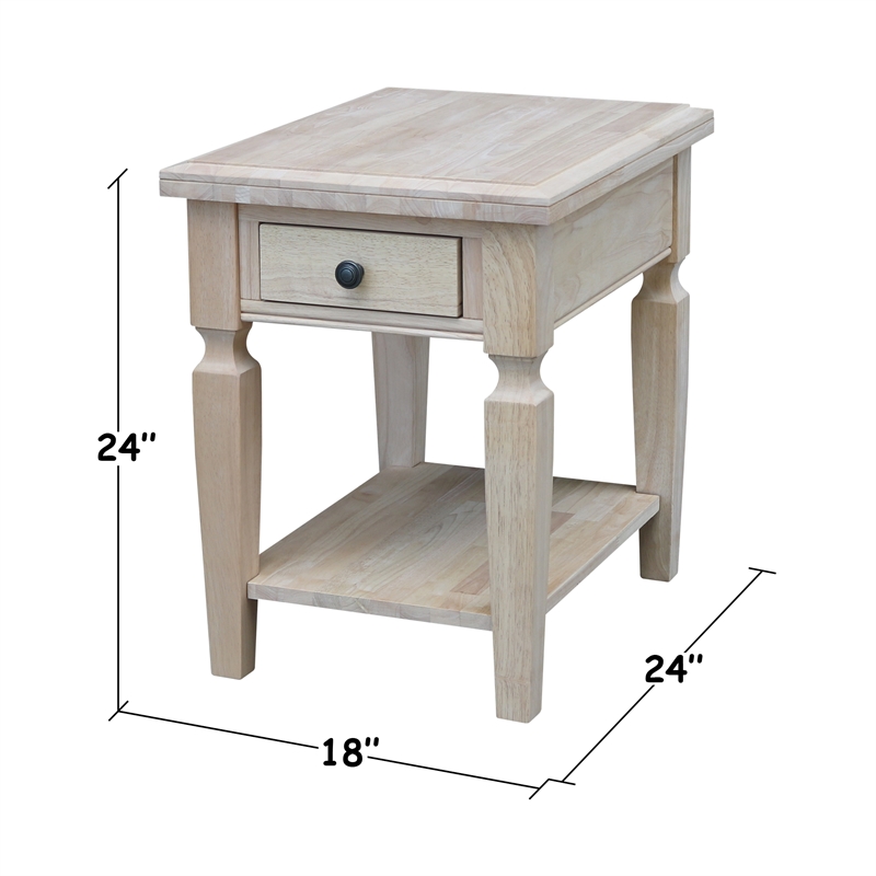 International Concepts Vista End Table  Unfinished