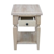 International Concepts Vista End Table  Unfinished