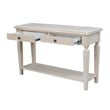 International Concepts Vista Console Sofa Table  Unfinished