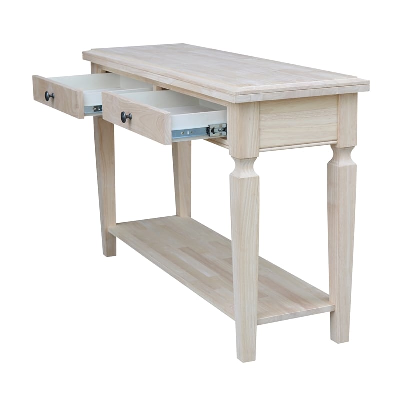 International Concepts Vista Console Sofa Table  Unfinished