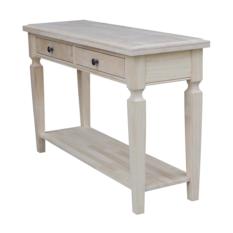 International Concepts Vista Console Sofa Table  Unfinished