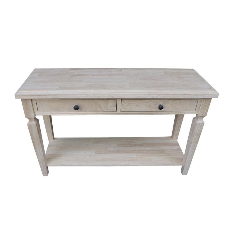 International Concepts Vista Console Sofa Table  Unfinished