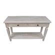 International Concepts Vista Console Sofa Table  Unfinished