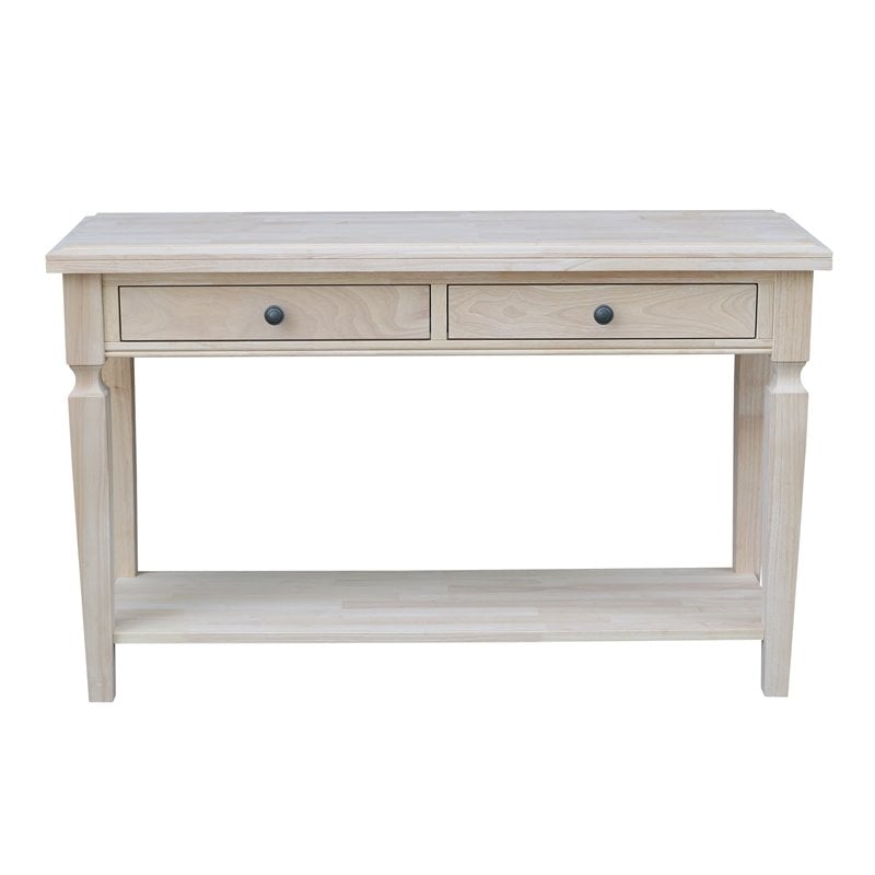 International Concepts Vista Console Sofa Table  Unfinished