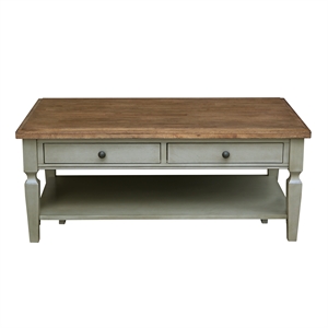 International Concepts Vista Coffee Table  Distressed Hickory/Stone Finish