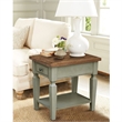 International Concepts Vista End Table Distressed Hickory/Stone Finish