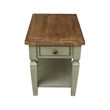 International Concepts Vista End Table Distressed Hickory/Stone Finish