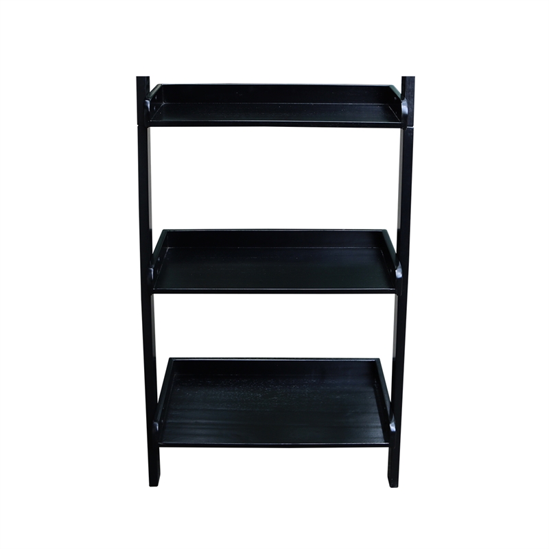 International Concepts Casual Dining 5-Tier Leaning Shelf in Black