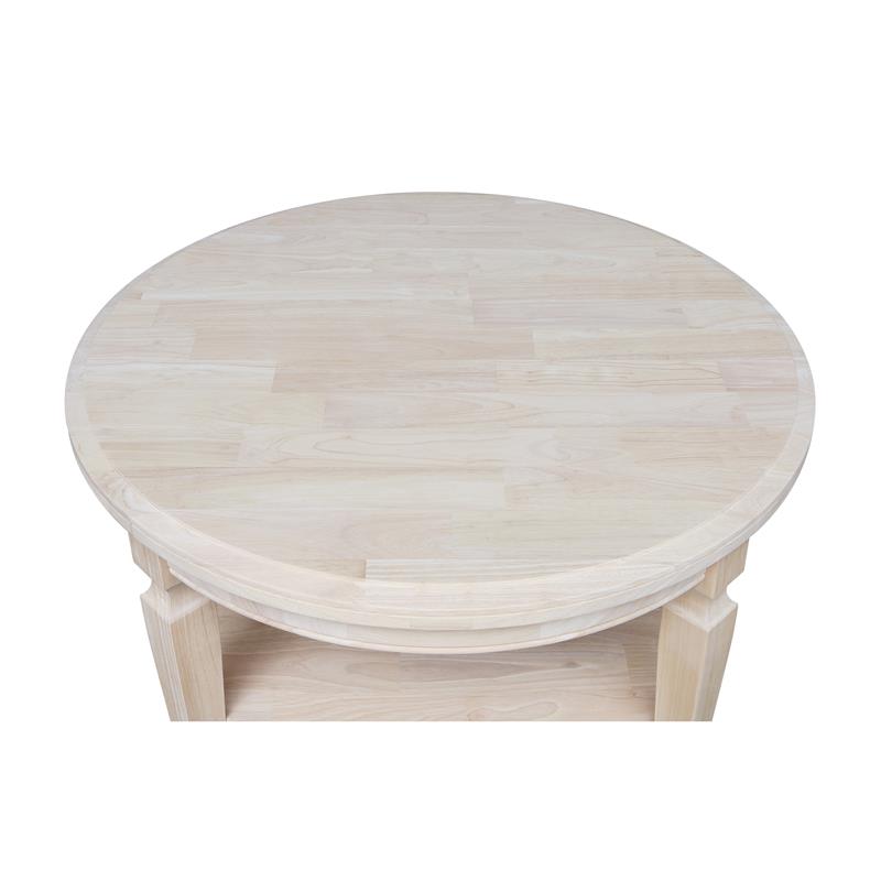 International Concepts Vista Round Coffee Table Unfinished