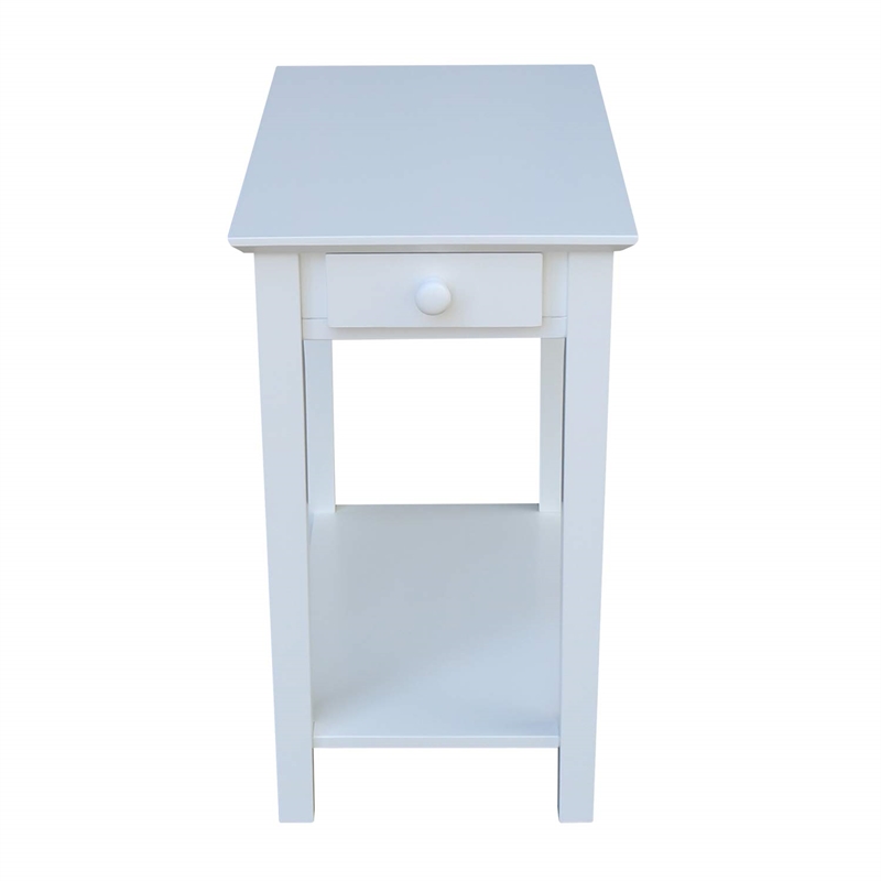 International Concepts Narrow End Table in White
