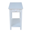 International Concepts Narrow End Table in White