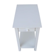 International Concepts Narrow End Table in White