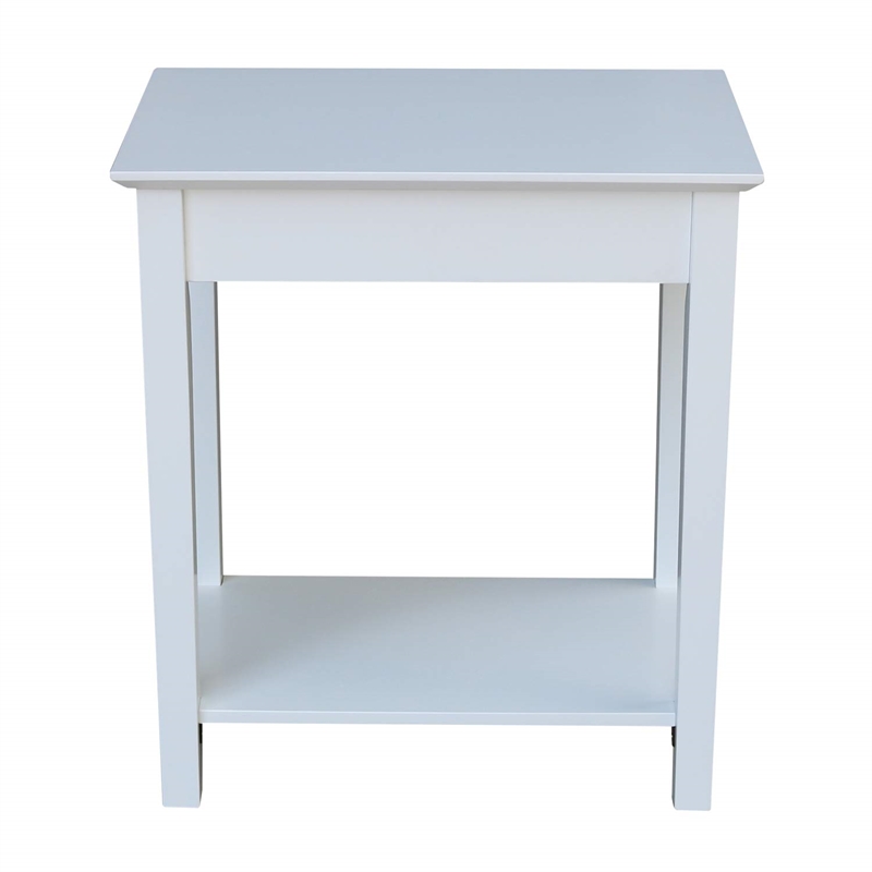 International Concepts Narrow End Table in White