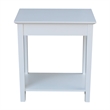 International Concepts Narrow End Table in White