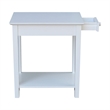 International Concepts Narrow End Table in White