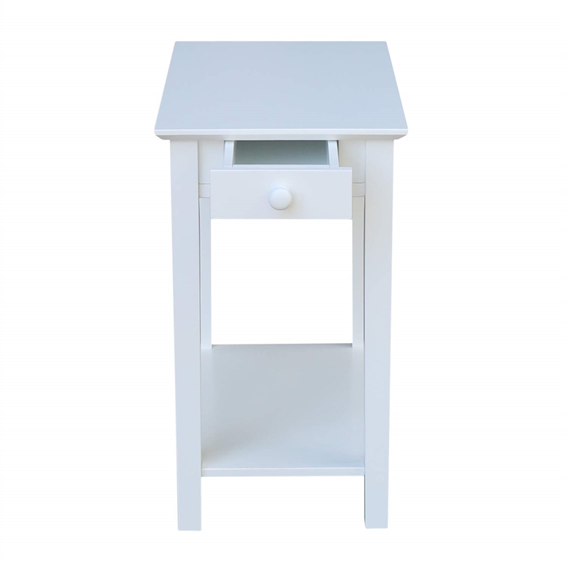 International Concepts Narrow End Table in White