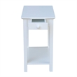 International Concepts Narrow End Table in White