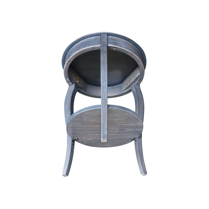 International Concepts Cambria Wood Round End Table in heather Gray