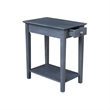 International Concepts Narrow Wood End Table in Heather Gray