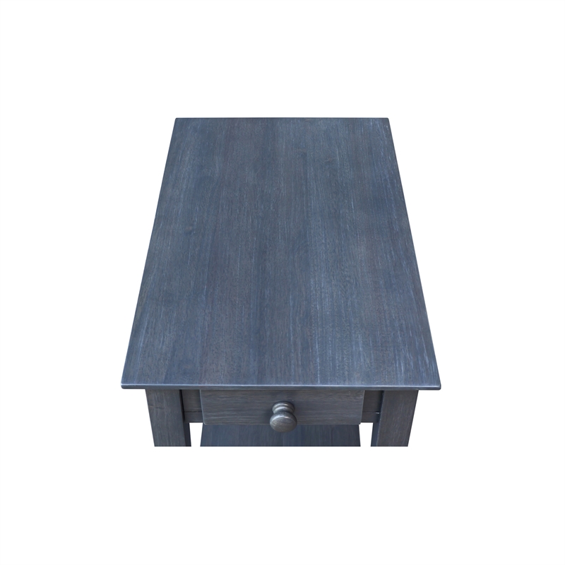 International Concepts Narrow Wood End Table in Heather Gray