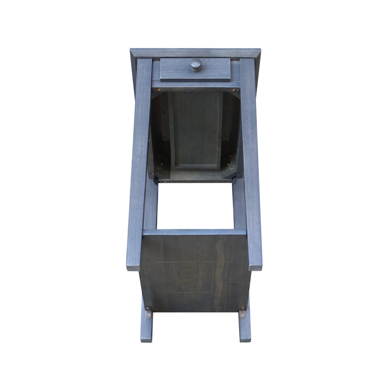 International Concepts Narrow Wood End Table in Heather Gray