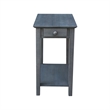 International Concepts Narrow Wood End Table in Heather Gray