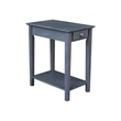 International Concepts Narrow Wood End Table in Heather Gray
