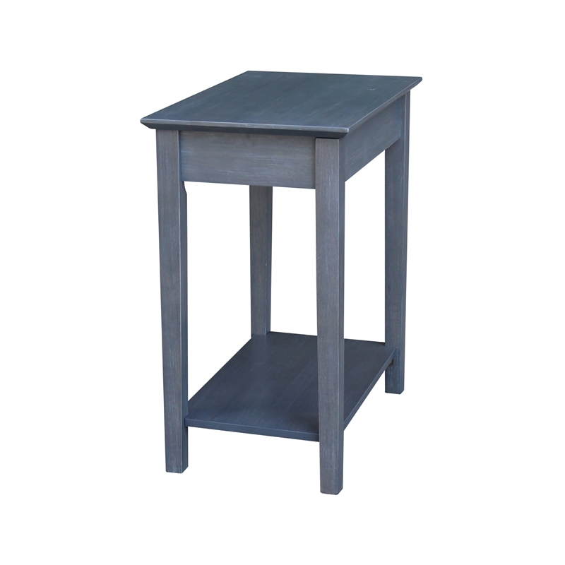 International Concepts Narrow Wood End Table in Heather Gray