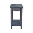 International Concepts Narrow Wood End Table in Heather Gray