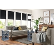 International Concepts Hampton Wood Accent Table with Shelves in Heather Gray