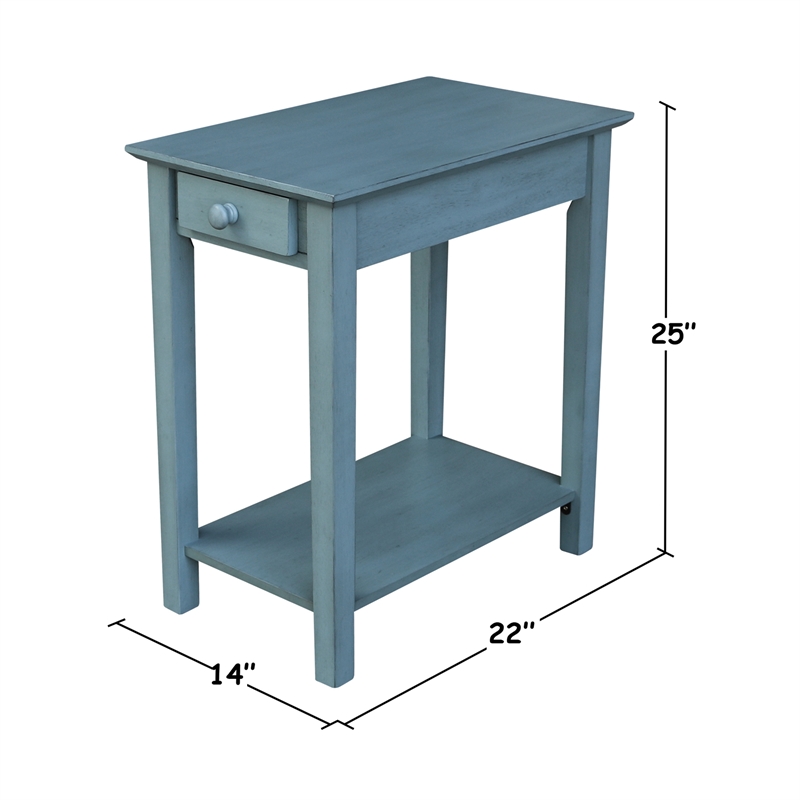 International Concepts Narrow End Table in Ocean Blue