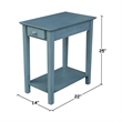 International Concepts Narrow End Table in Ocean Blue