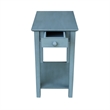 International Concepts Narrow End Table in Ocean Blue