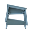 International Concepts Solid Wood Keystone Accent Table in Ocean Blue