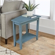 International Concepts Solid Wood Keystone Accent Table in Ocean Blue