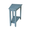 International Concepts Solid Wood Keystone Accent Table in Ocean Blue