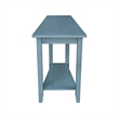 International Concepts Solid Wood Keystone Accent Table in Ocean Blue