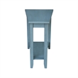 International Concepts Solid Wood Keystone Accent Table in Ocean Blue