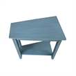 International Concepts Solid Wood Keystone Accent Table in Ocean Blue