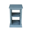 International Concepts Hampton Accent Table with Shelves in Ocean Blue
