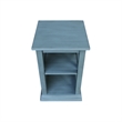 International Concepts Hampton Accent Table with Shelves in Ocean Blue
