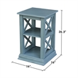 International Concepts Hampton Accent Table with Shelves in Ocean Blue